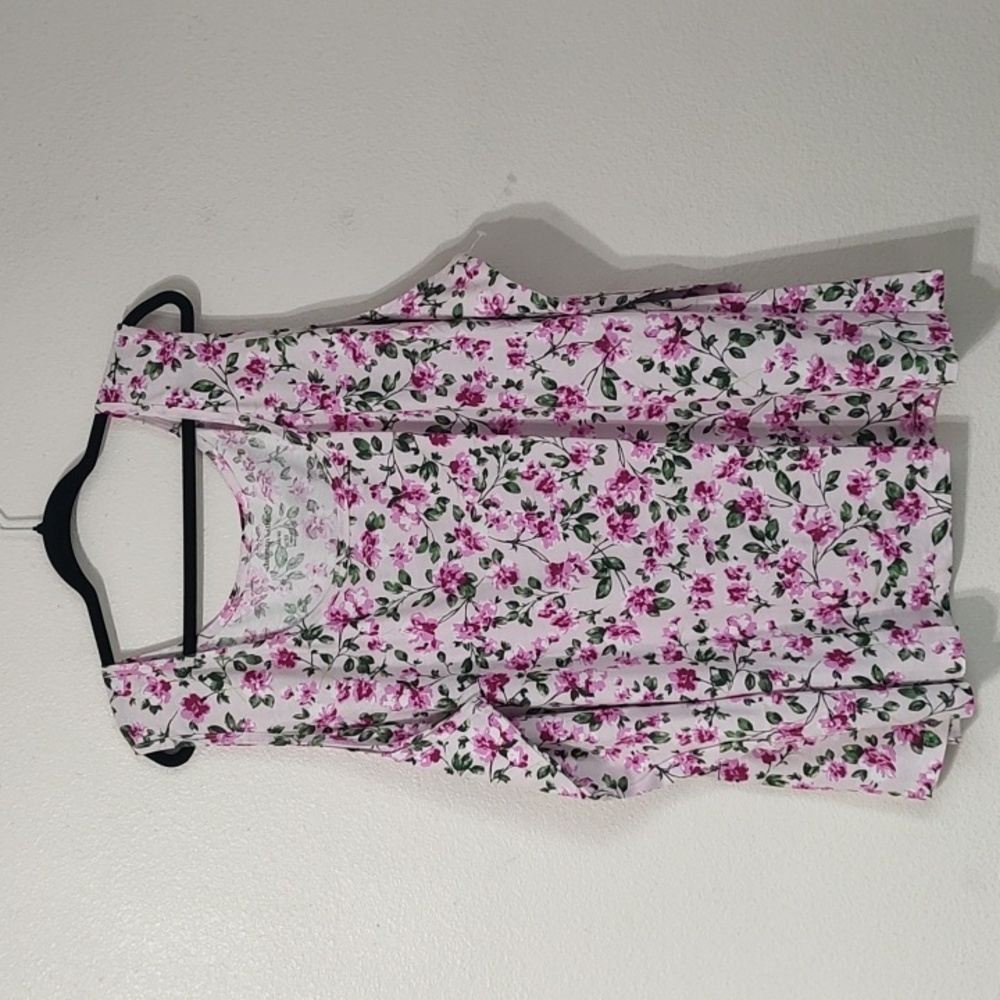 Woman Within Sleeveless V Neck Floral Top Size 5X